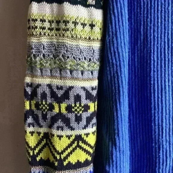 Free People Prism Sweater Blue Bell Combo Size S/P Classic Ribbed Turtleneck - Picture 7 of 12